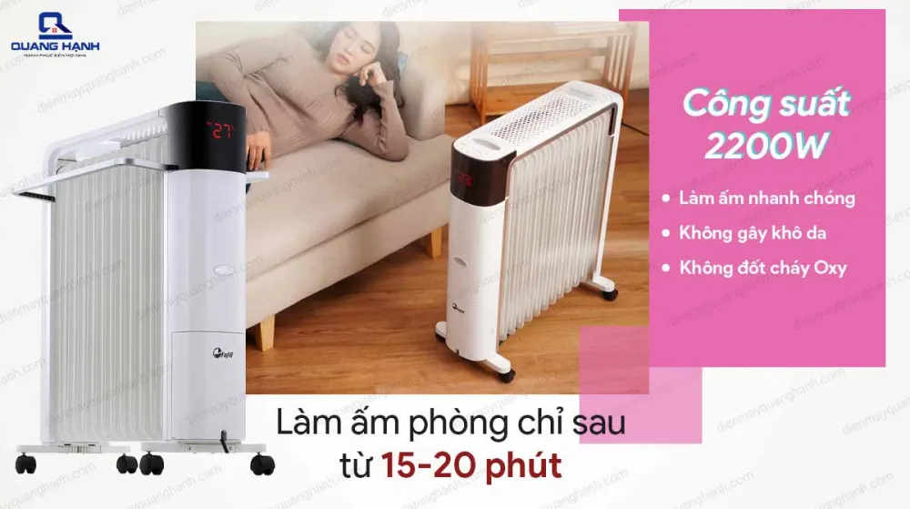 FujiE OFR7813 trang bị 13 thanh dầu, công suất lên tới 2200W