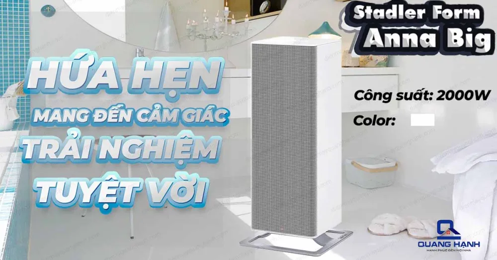Máy sưởi gốm Stadler Form Anna Big hứa hẹn mang tới cảm giác sử dụng tuyệt vời cho người dùng.