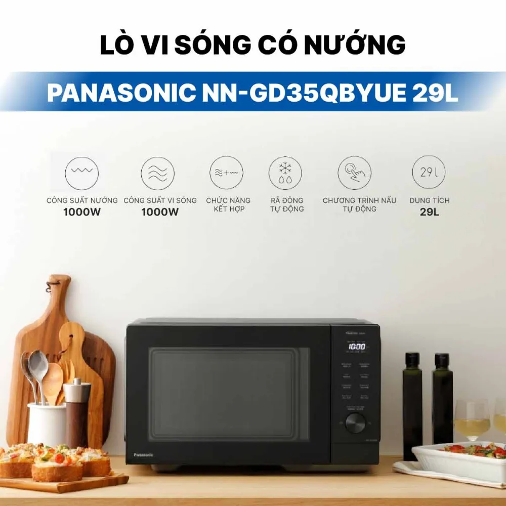 Lò vi sóng có nướng Panasonic NN-GD35QBYUE 