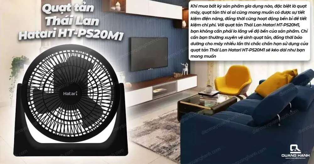 Quạt tản Thái Lan Hatari HT-PS20M1
