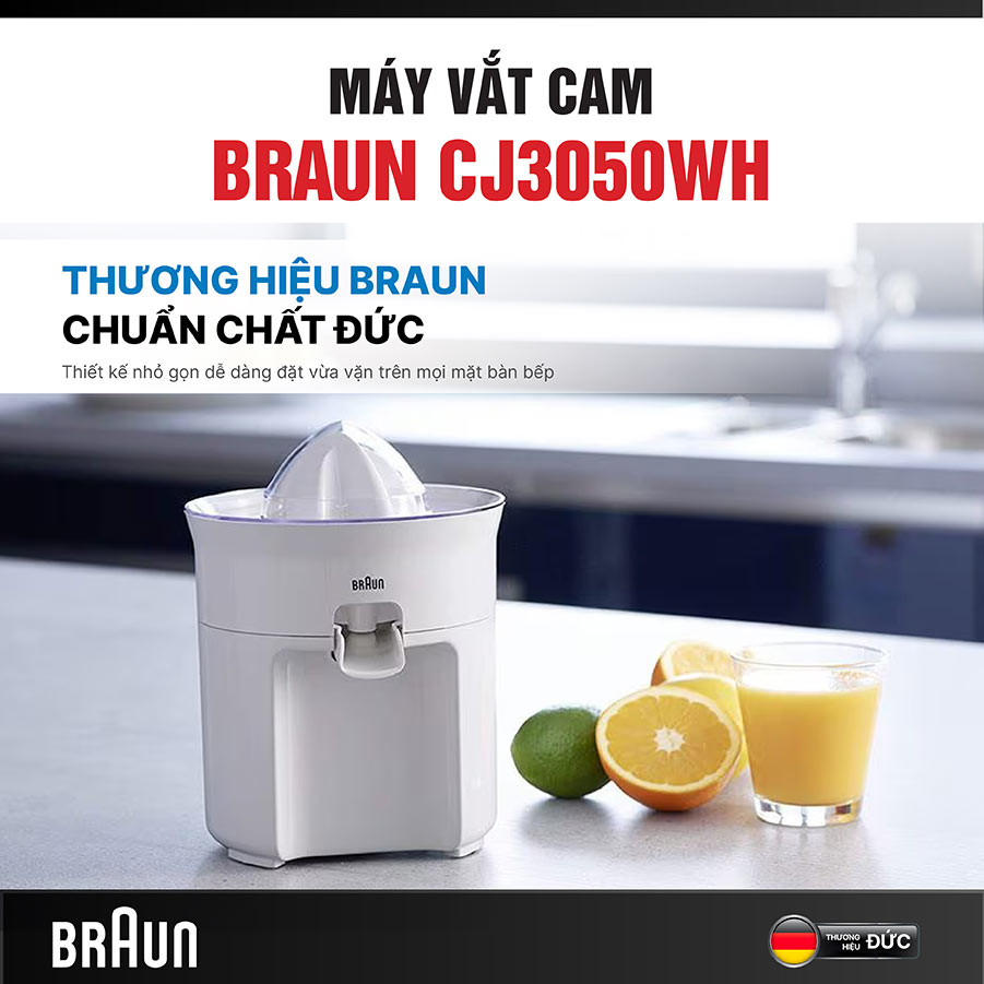 Máy vắt cam Braun CJ3050WH