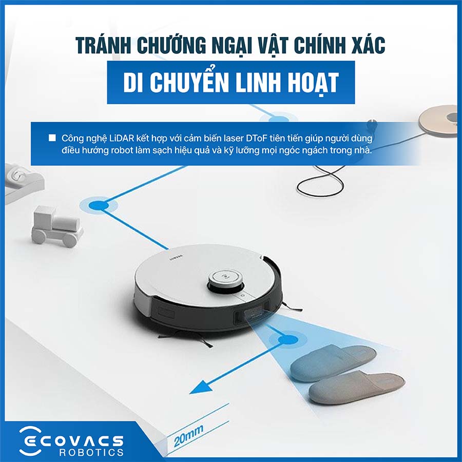Robot Hút Bụi Lau Nhà Deebot X1 Omni Bản quốc tế