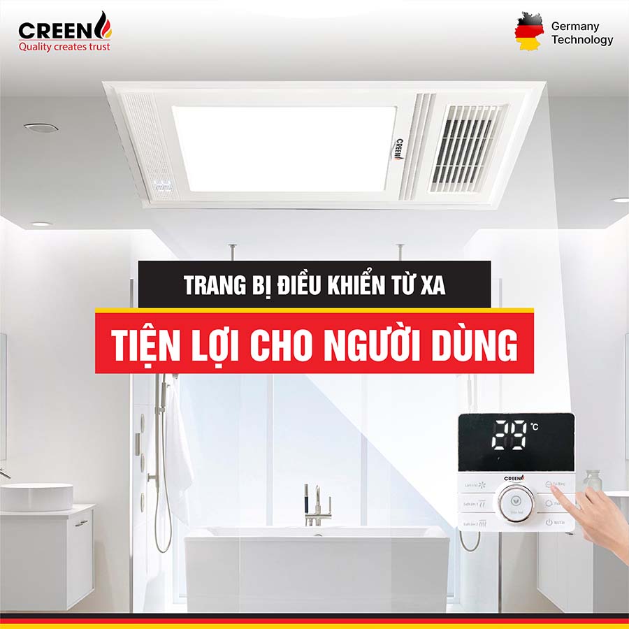 Quạt sưởi nhà tắm thông minh CREEN CR-SMH668