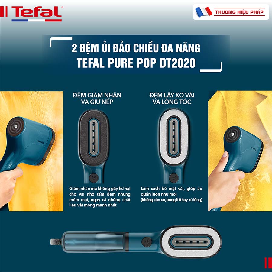 Bàn ủi hơi nước cầm tay TEFAL Pure Pop DT2020 - 1300W