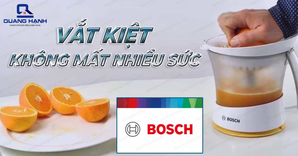 Máy vắt cam Bosch MCP3500N vắt kiệt mà không mất nhiều sức