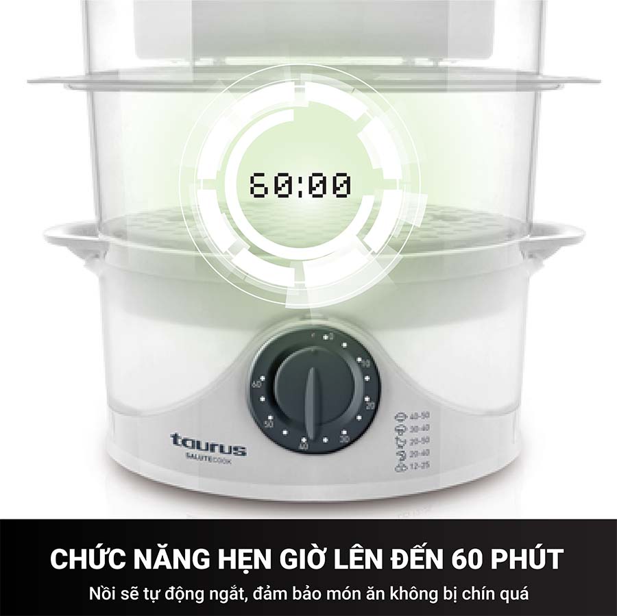 Nồi hấp điện bằng hơi nước Taurus Salute Cook