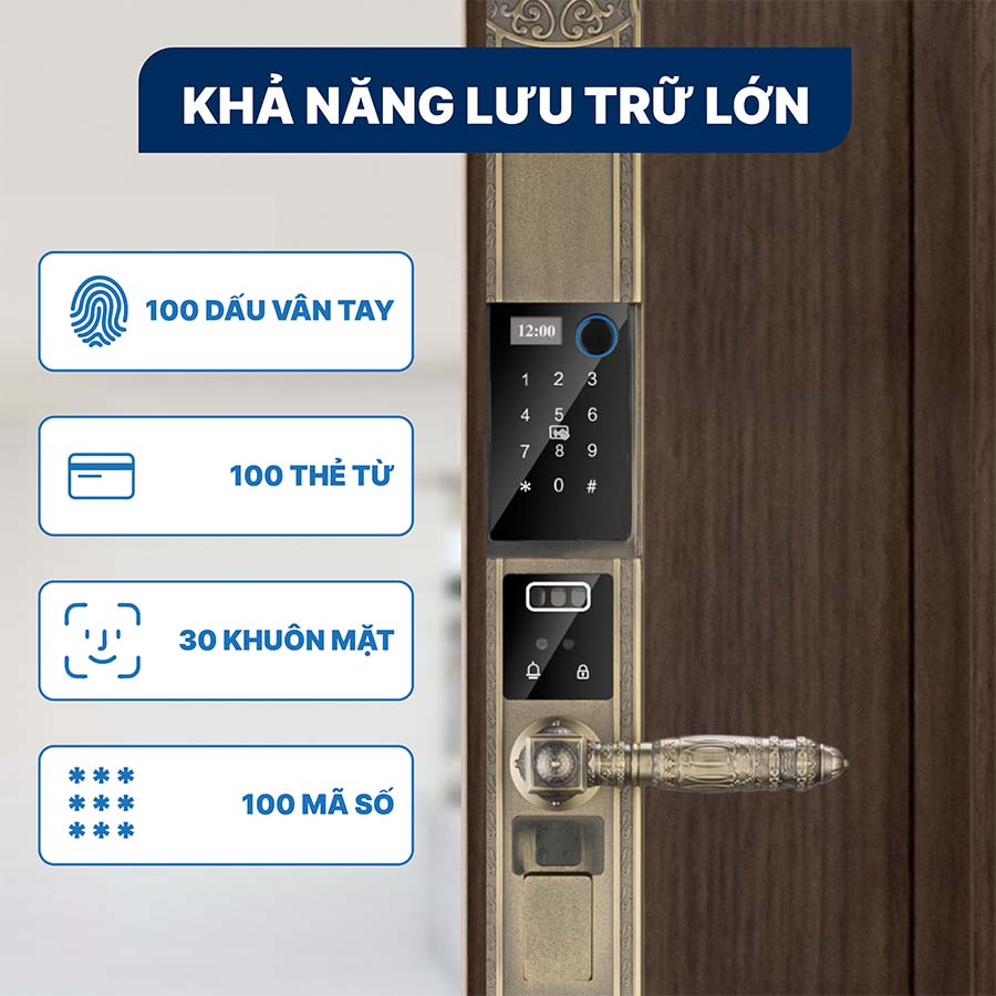 Khóa cửa điện tử Hyundai đại sảnh HY-SLC8817 Bronze