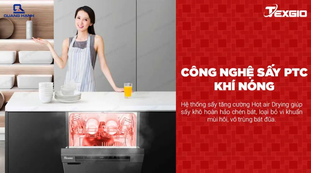 Công nghệ sấy khí nóng PTC giúp tiêu diệt vi khuẩn