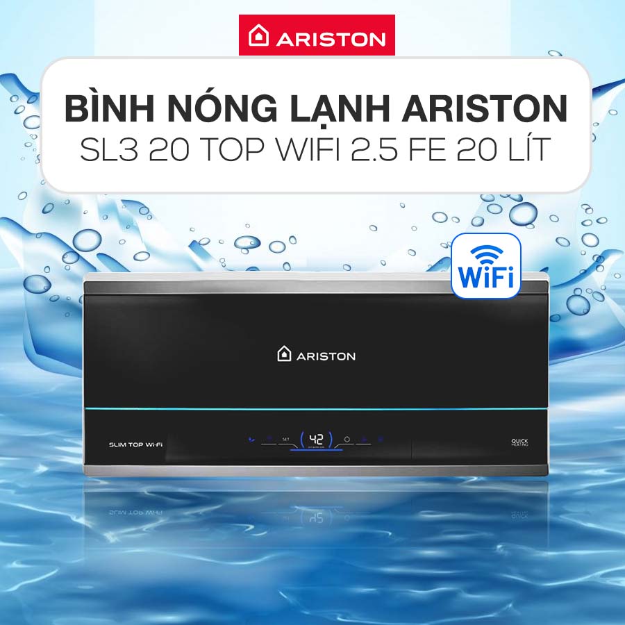 Bình nóng lạnh Ariston SL3 20 TOP WIFI 2.5 FE thiết kế hiện đại