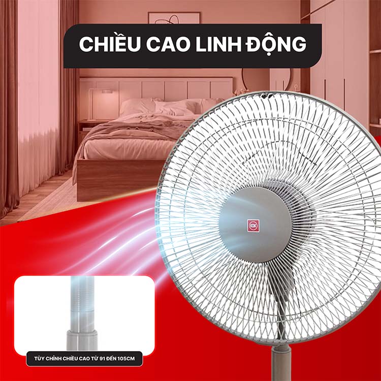 Quạt lửng KDK N30NH màu nâu đồng