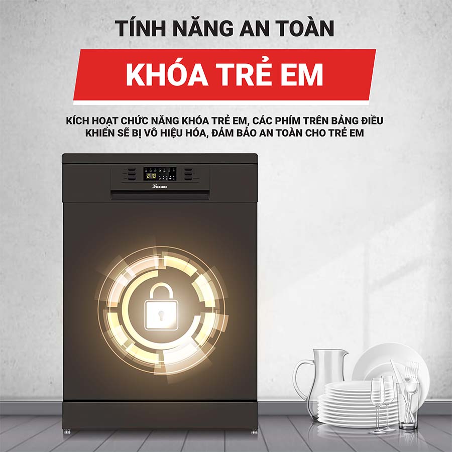 Máy rửa bát 15 bộ Texgio TGF6019B