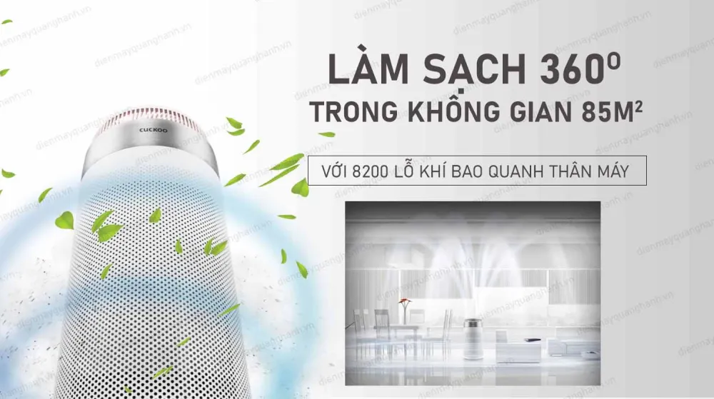 Cuckoo CAC-D2410FW với khả năng hoạt động trong 85m2