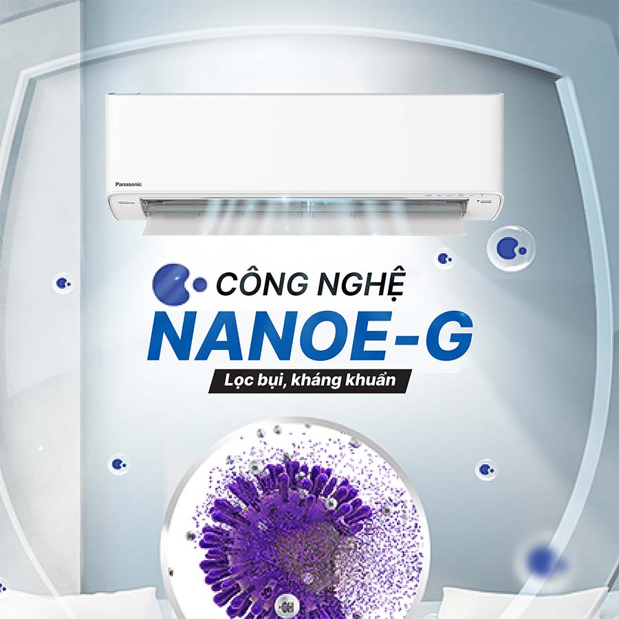 Công nghệ Nanoe-G lọc sạch bụi bẩn, đặc biệt là bụi mịn PM2.5