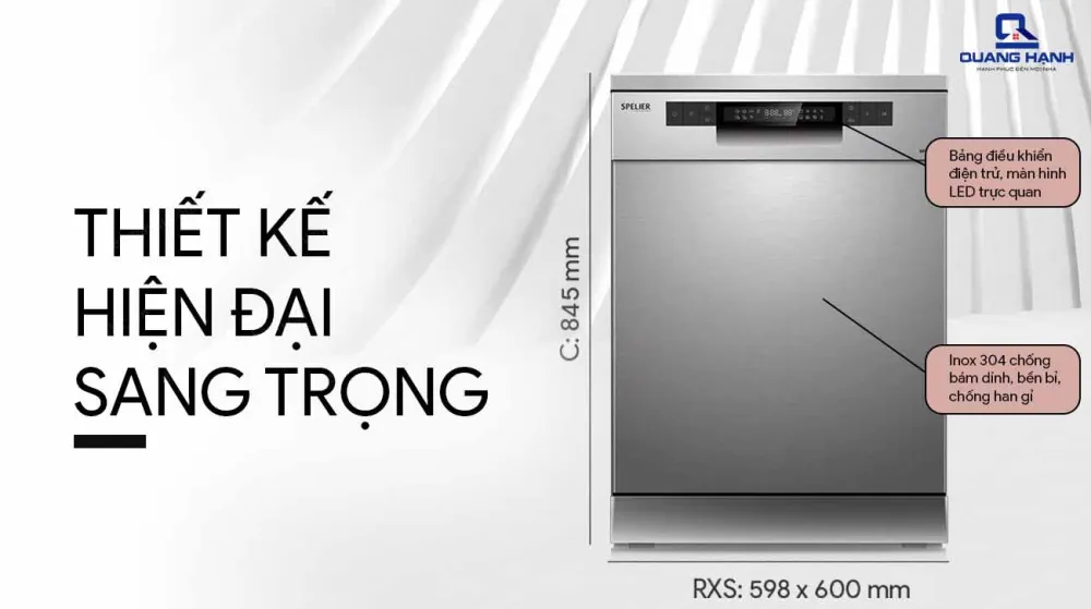 Máy rửa bát độc lập Spelier 14 bộ SP-14DW