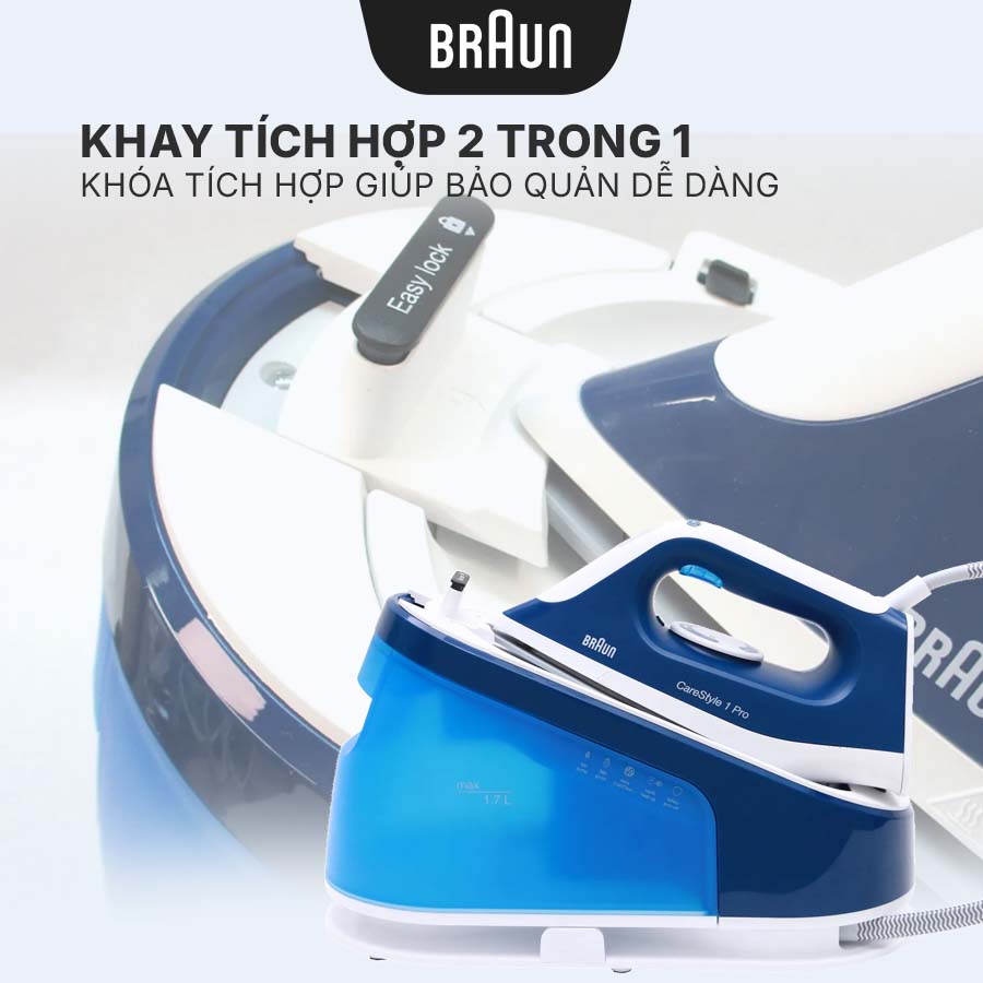 Bàn ủi hơi nước Braun IS1512BL sở hữu hệ thống khóa an toàn