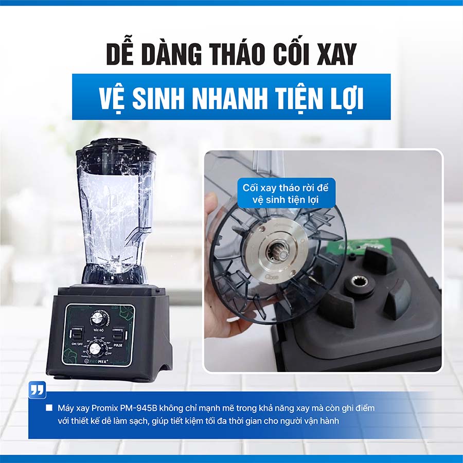 Máy xay công nghiệp Promix PM-945B model mới nhất 2025