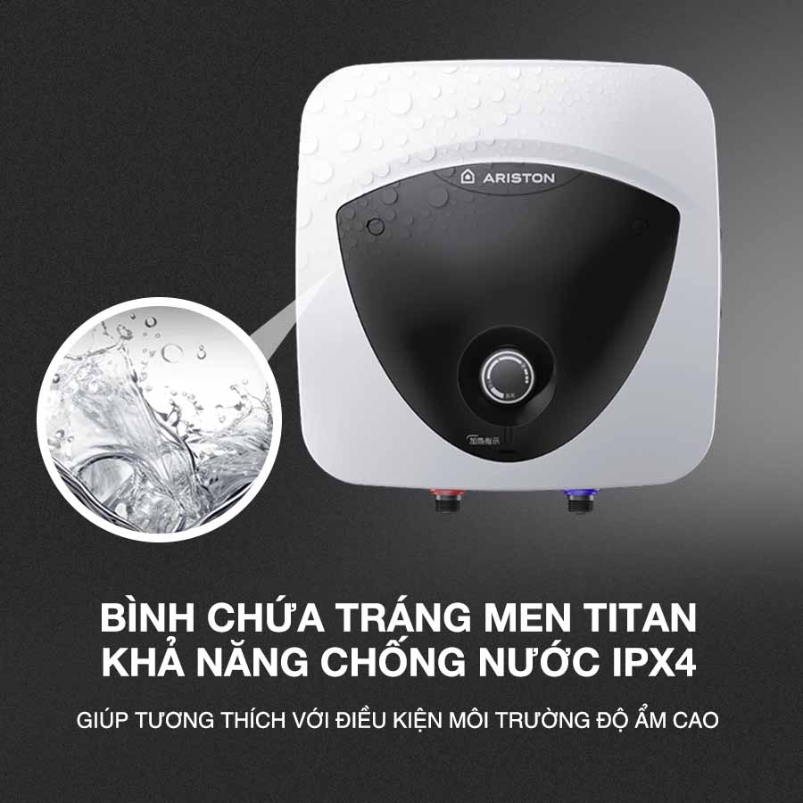 Bình nóng lạnh Ariston AN LUX 6 UE 1.5 FE lòng bình chứa tráng men Titan siêu bền