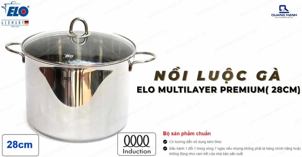 Nồi luộc gà Elo Multilayer Premium 28cm