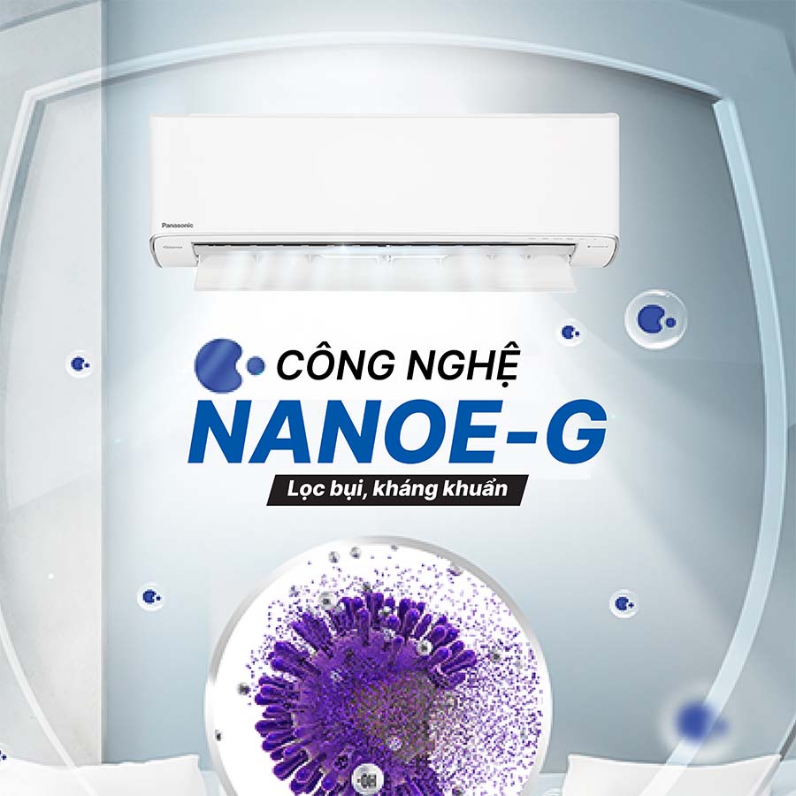 Công nghệ Nanoe-G giúp lọc sạch bụi bẩn, đặc biệt là bụi mịn PM2.5