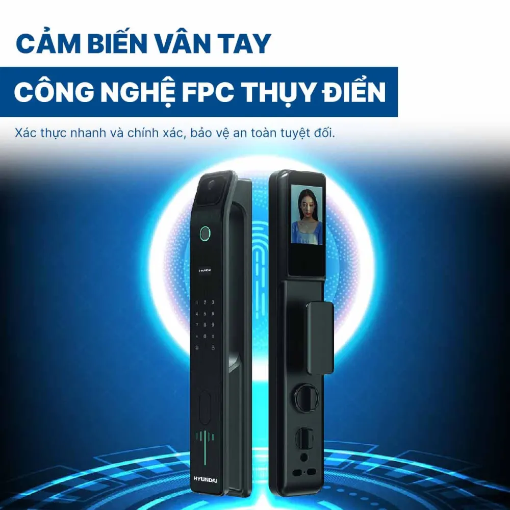 Khoá điện tử Hyundai cửa gỗ HY-SLA808F