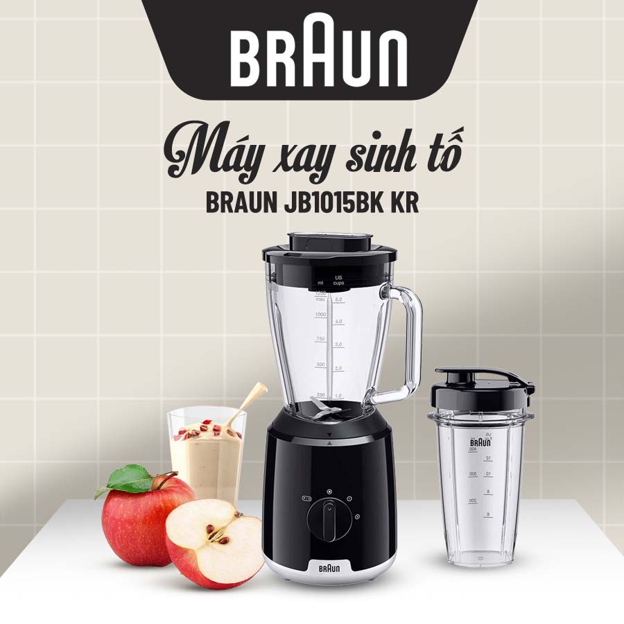 Máy xay sinh tố Braun JB1050BK KR thiết kế hiện đại, tiện dụng