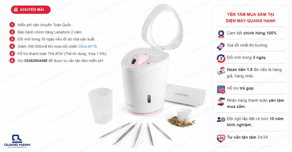 Máy Xông Mặt Nóng Lạnh Lanaform Luxury LA131206