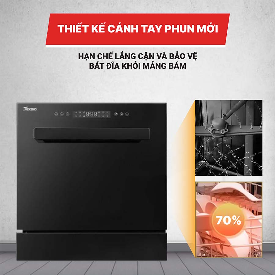 Máy rửa bát 11 bộ Texgio TGWFD78GB