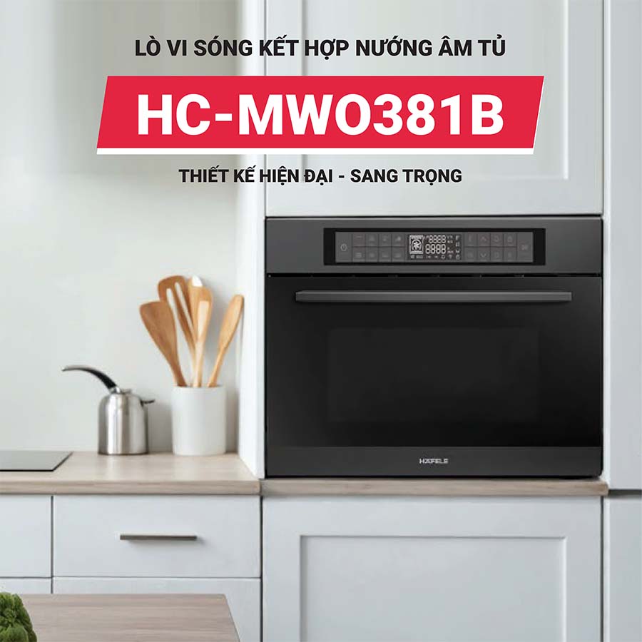 Lò vi sóng kết hợp nướng âm tủ 38 lít Hafele HC-MWO381B 495.10.044