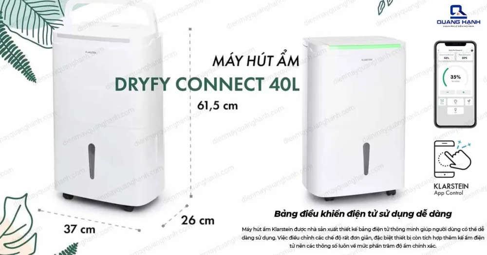 Máy Hút ẩm klarstein 40l