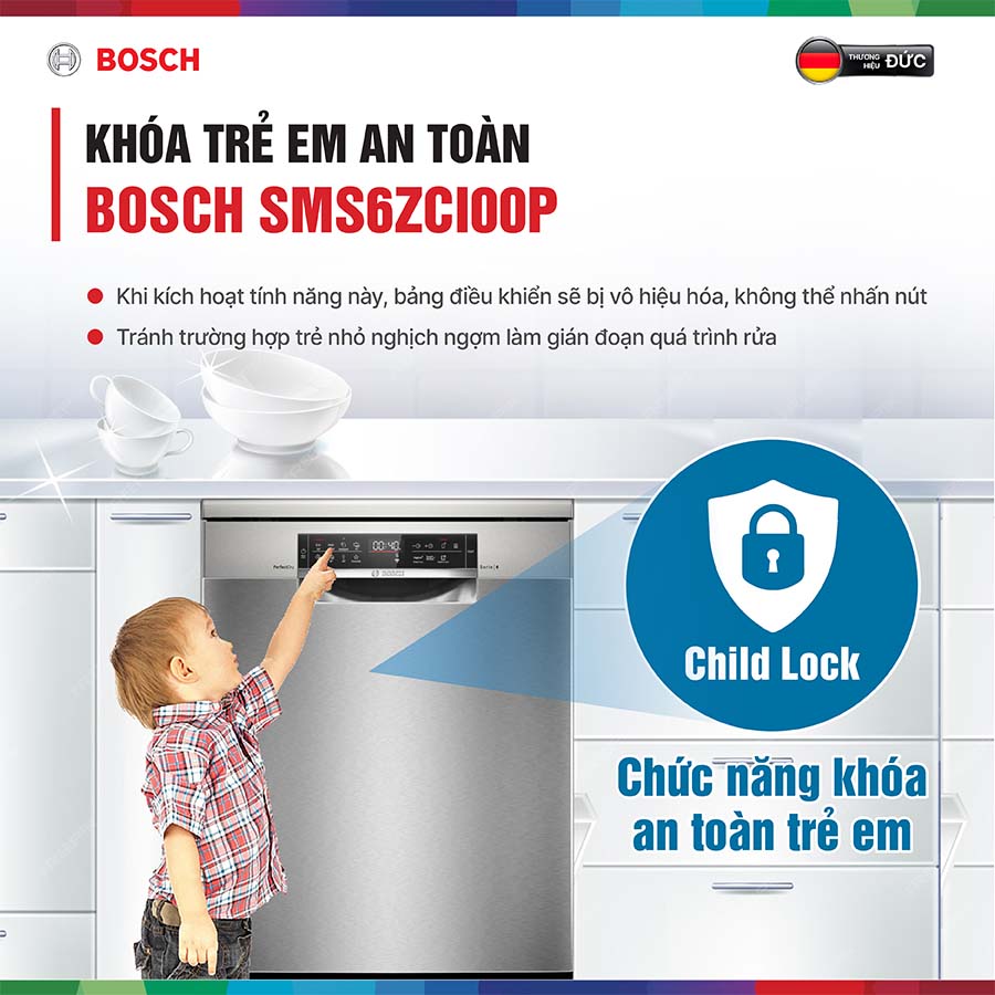 Máy rửa bát Bosch SMS6ZCI00P mẫu mới 2025