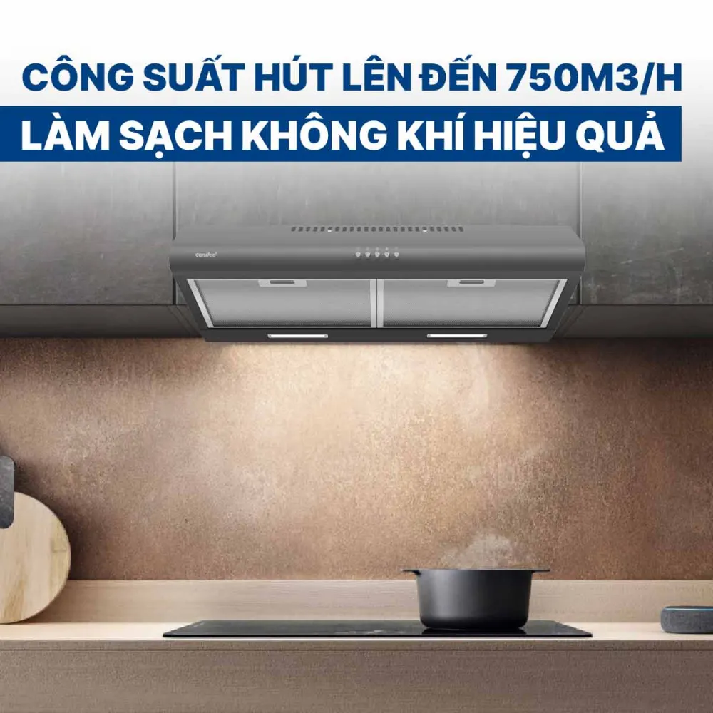 Máy hút mùi âm tủ Comfee CH-70SF49B