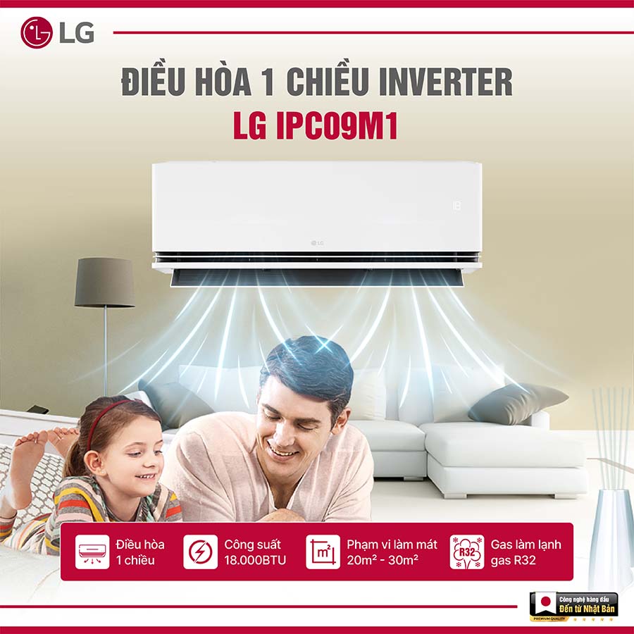 Điều hòa LG Inverter 1 HP IPC09M1