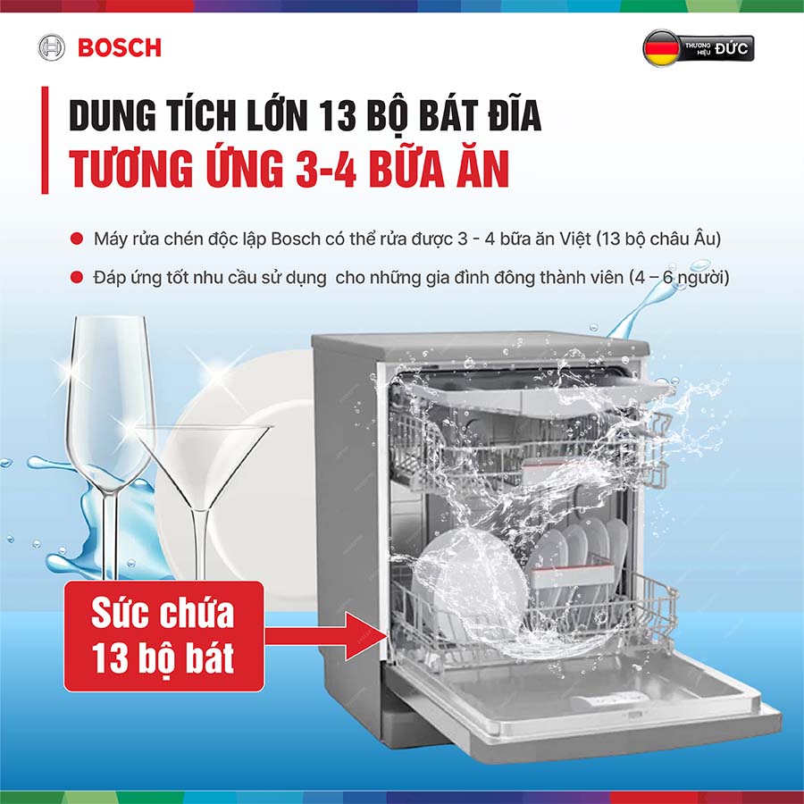 Dung tích lớn, đáp ứng tối ưu cho gia đình từ 4–6 người