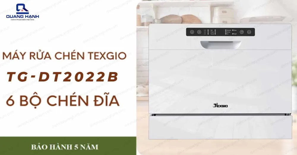 Texgio Dishwasher TG-DT2022B - Mini 6 Bộ Tự Động Mồi Nước