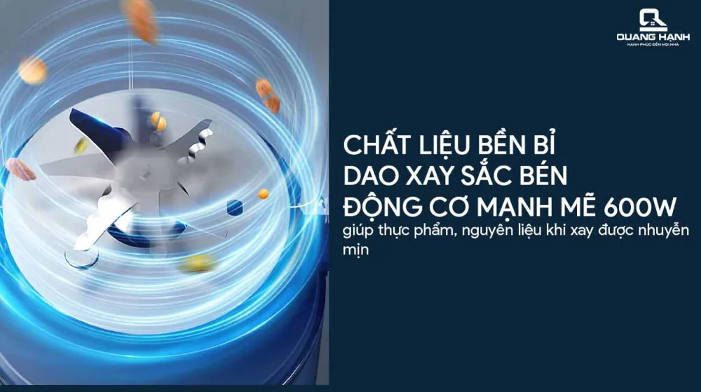 Chất liệu bền bỉ dao xay sắc bén
