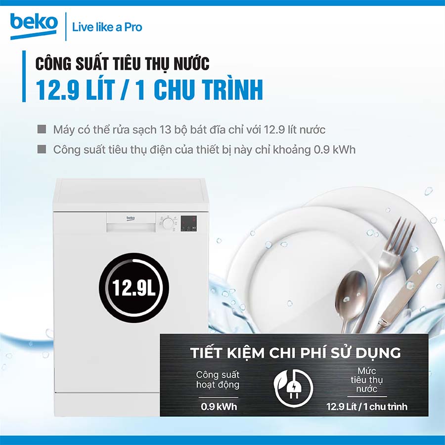 Máy rửa bát Beko DVN05320W
