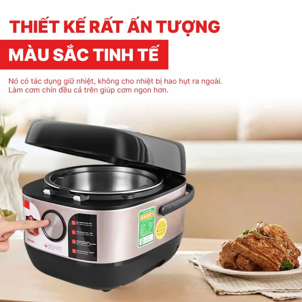 Nồi cơm điện cao tần Toshiba RC-10IX1PV dung tích 1 lít