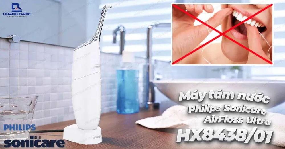 Tăm nước Philips Sonicare AirFloss Ultra HX8438