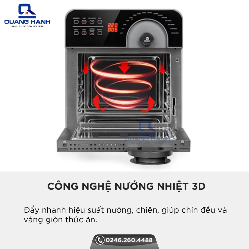 lò chiên klarstein aerovital easy touch 14l (cơ)
