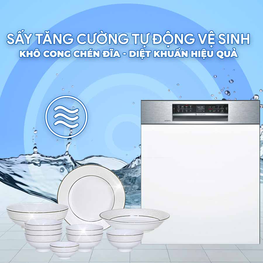 Máy Rửa Bát Bán Âm Bosch SMI4HCS48E