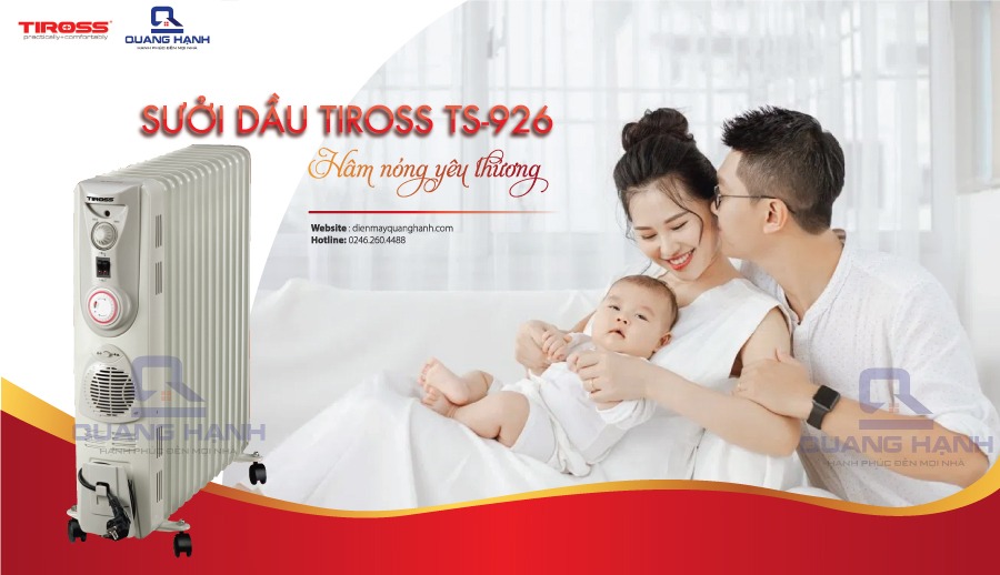 Máy sưởi dầu Tiross 13 thanh TS-926