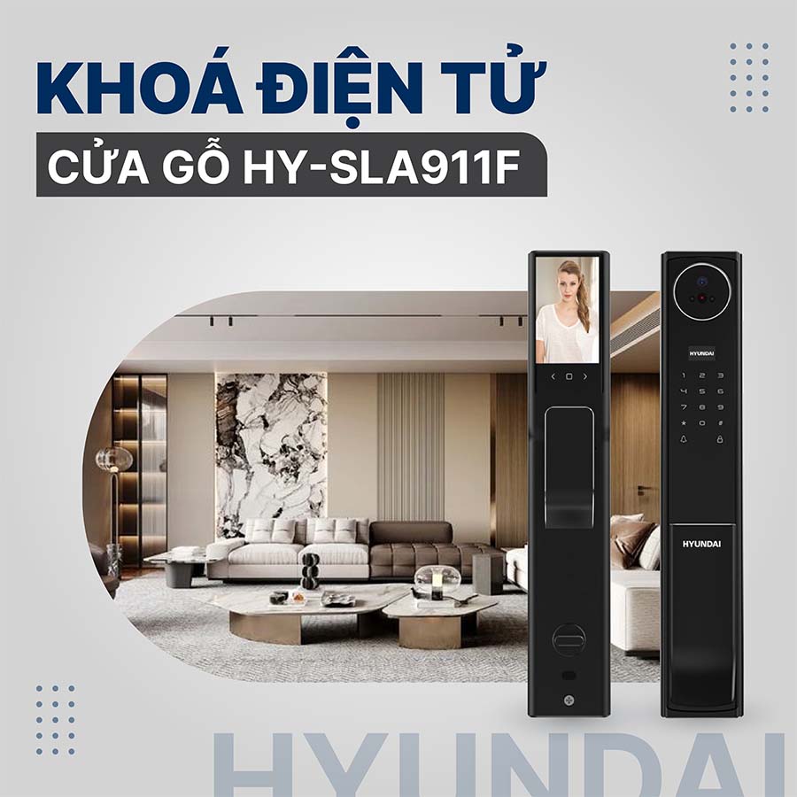Khoá điện tử Hyundai cửa gỗ HY-SLA911F