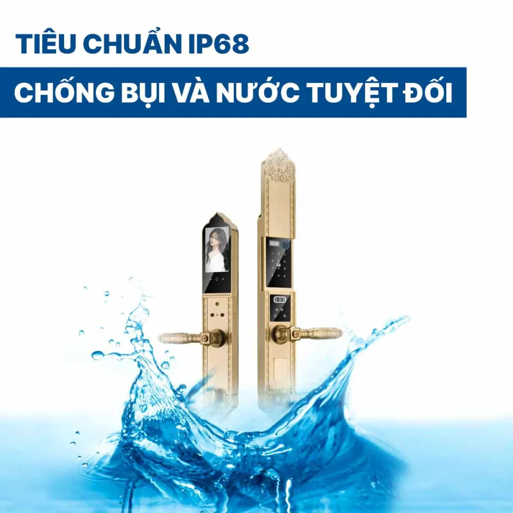 Khoá điện tử Hyundai đại sảnh HY-SLC8818 Gold