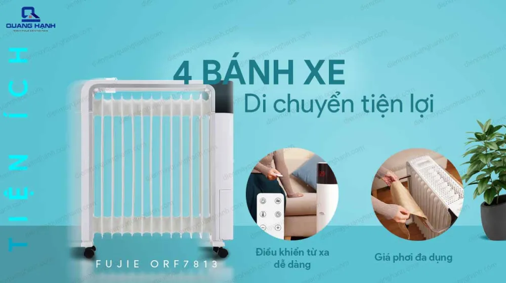 FujiE OFR7813 di chuyển tiện lợi, dễ dàng cho người dùng
