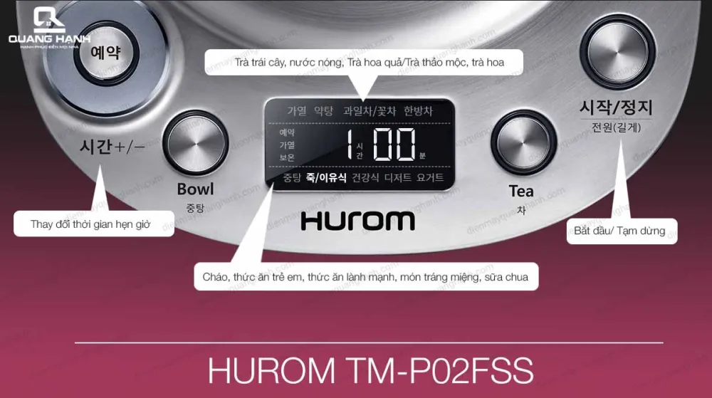 Bảng điều khiển Hurom Tea Master TM-P02FSS