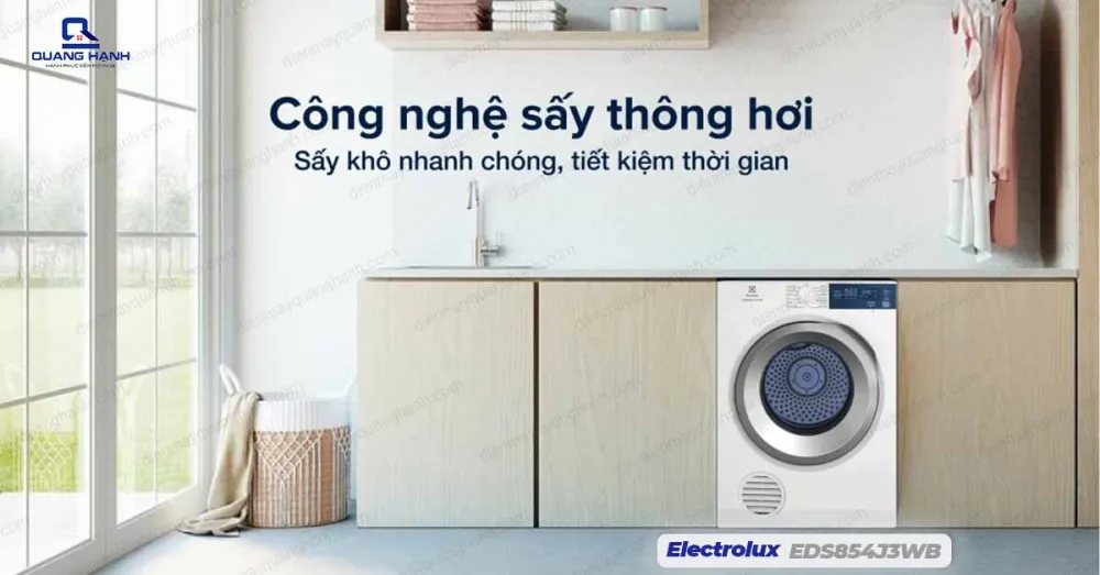 Máy sấy quần áo Electrolux 8.5 kg EDS854J3WB