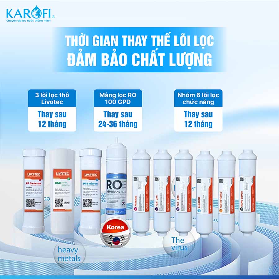 Máy lọc nước RO Karofi Livotec 606