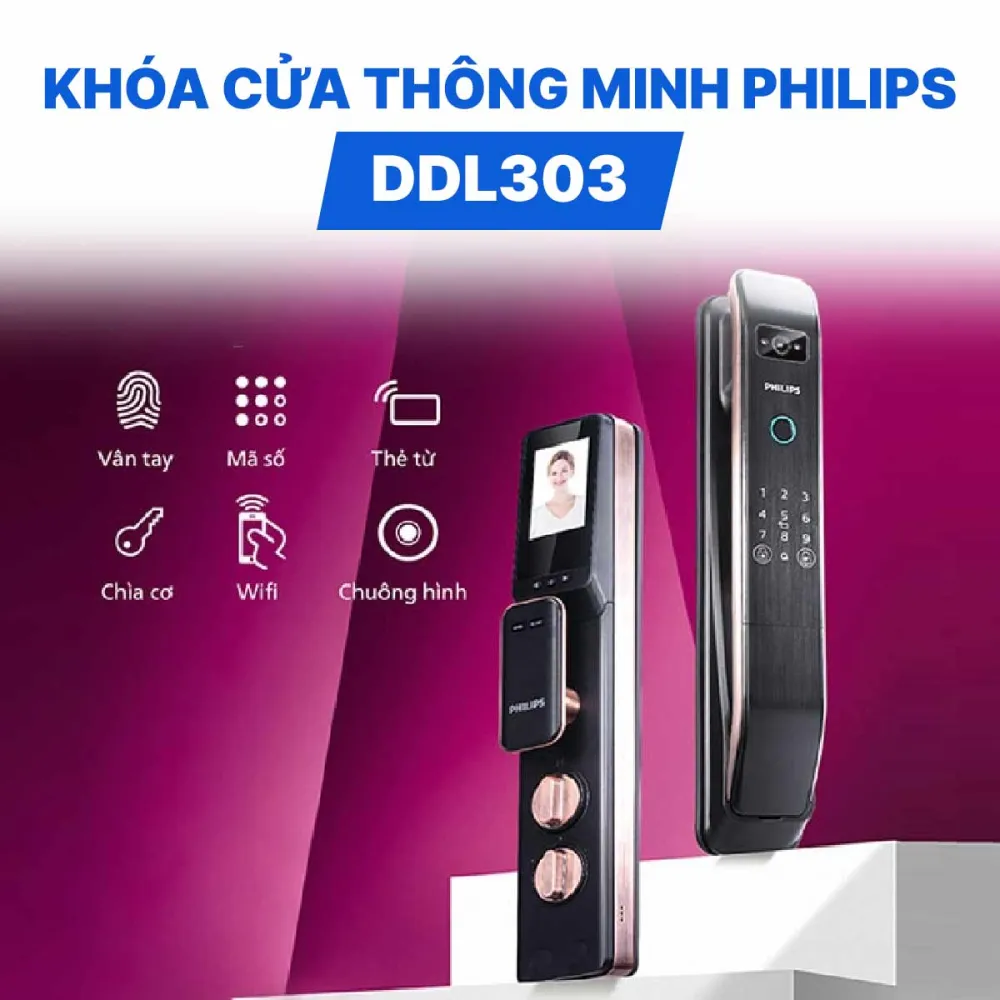 Khóa cửa thông minh Philips DDL303