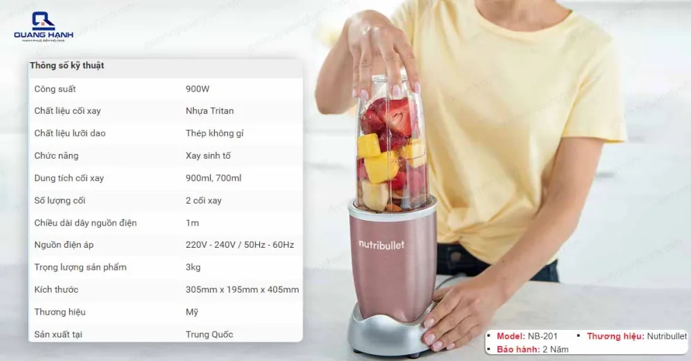 Máy xay sinh tố Nutribullet NB-201