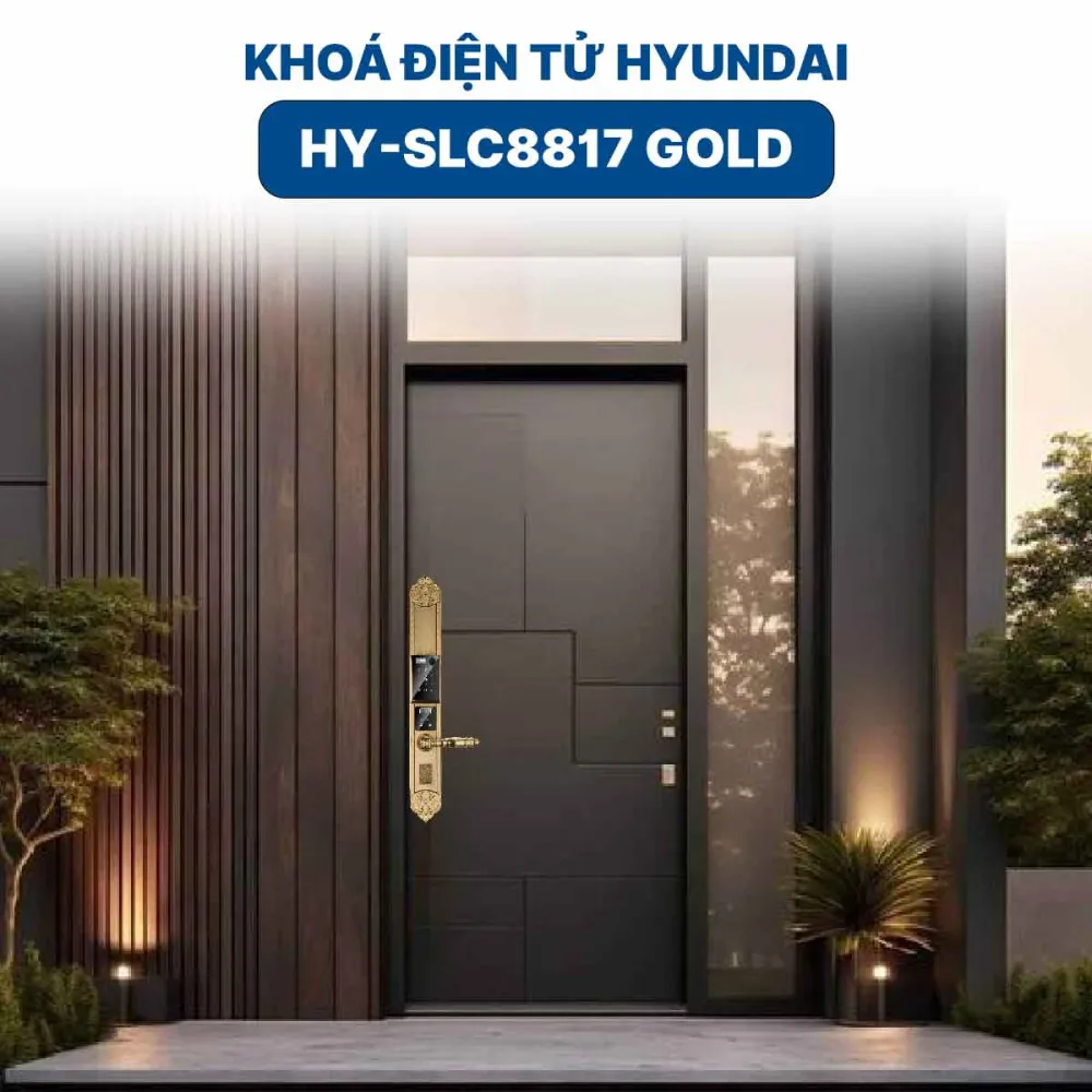 Khoá điện tử Hyundai HY-SLC8817 Gold